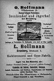 Advertising for Bollmann Firm in 1880