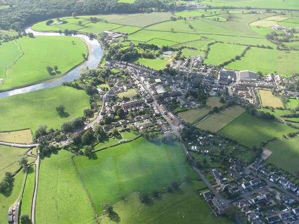 A 2009 aerial view of Ribchester, looking south