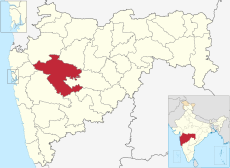 Ahmednagar in Maharashtra (India).svg