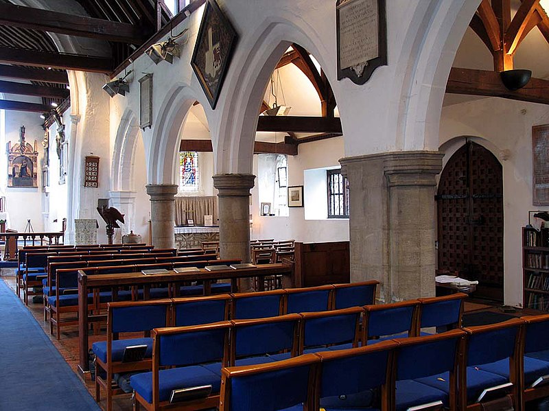 File:All Saints, Old Church Road, Chingford - South arcade - geograph.org.uk - 1702104.jpg