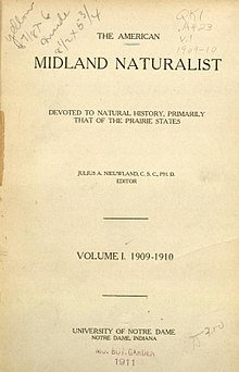 American Midland Naturalist - Capa da 1a ed.jpg