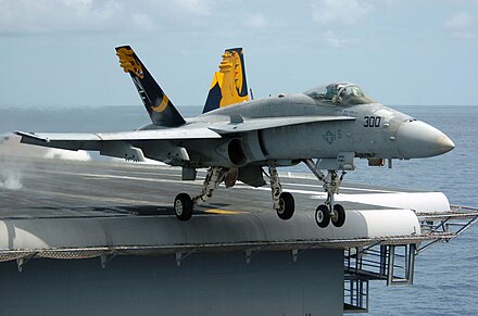 F/A-18C of VFA-192 taking off from USS Kitty Hawk in 2005