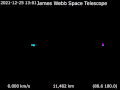 Animácia trajektórie preletu JWST od Zeme k L2 a cieľovej halo orbity okolo neho
