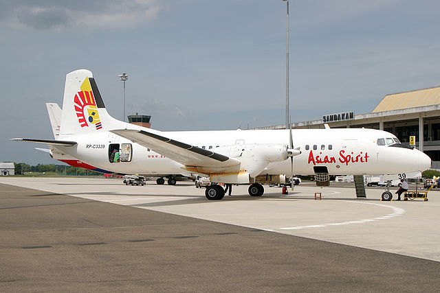 Asian Spirit NAMC YS-11 airliner at Sandakan Airport, Malaysia (August 2007)