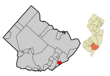 Atlantic County New Jersey Incorporated and Unincorporated areas Ventnor City Highlighted.svg