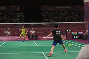 Deutsch: Badminton bei den Olympischen Jugendspielen 2018; Tag 4, 10. Oktober 2018; Viertelfinale Mädchen: Vu Thi Anh Thu (Vietnam) - Goh Jin Wei (Malaysia) 12-21, 9-21 26′ English: Badminton at the 2018 Summer Youth Olympics at 10 October 2018 – Girls Quarterfinal: Vu Thi Anh Thu (Vietnam) vs Goh Jin Wei (Malaysia) 12-21, 9-21 26′