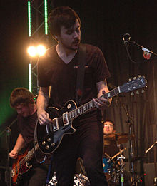 Frost performing in 2009 at Waterfront Festival in Barry, Vale of Glamorgan, Wales with The Automatic.