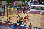 Deutsch: Beachhandball bei den Olympischen Jugendspielen 2018; Tag 5, 10. November 2018; Mädchen, Hauptrunde - Kroatien-Argentinien 1:2 English: Beach handball at the 2018 Summer Youth Olympics at 11 October 2018 – Girls Main Round – Croatia-Argentina 1:2