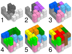 A solution to the Bedlam cube puzzle Bedlam cube solution.svg