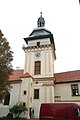 Věž zámeckého kostela Narození Panny Marie