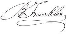 Benjamin Franklin Signature.svg