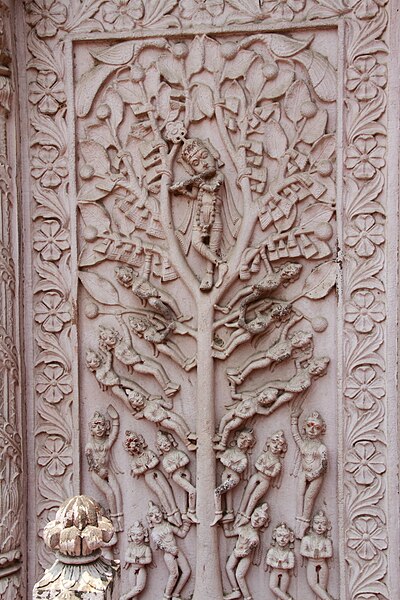 File:Bijlipur Temple stone carvings of ras lila.JPG