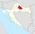 Bjelovarsko-bilogorska županija in Croatia.svg