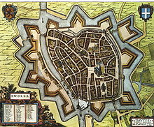 Map of Zwolle by Joan Blaeu in Blaeu's Toonneel der Steden, 1652