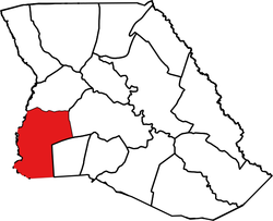 Umístění Bladenboro Township v Bladen County