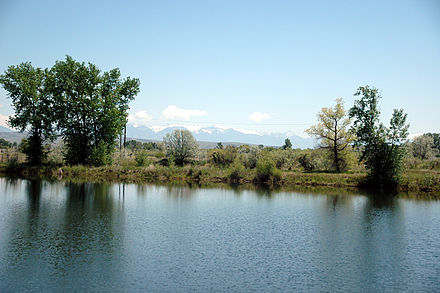 View of the Bridger Mountains from Three Forks