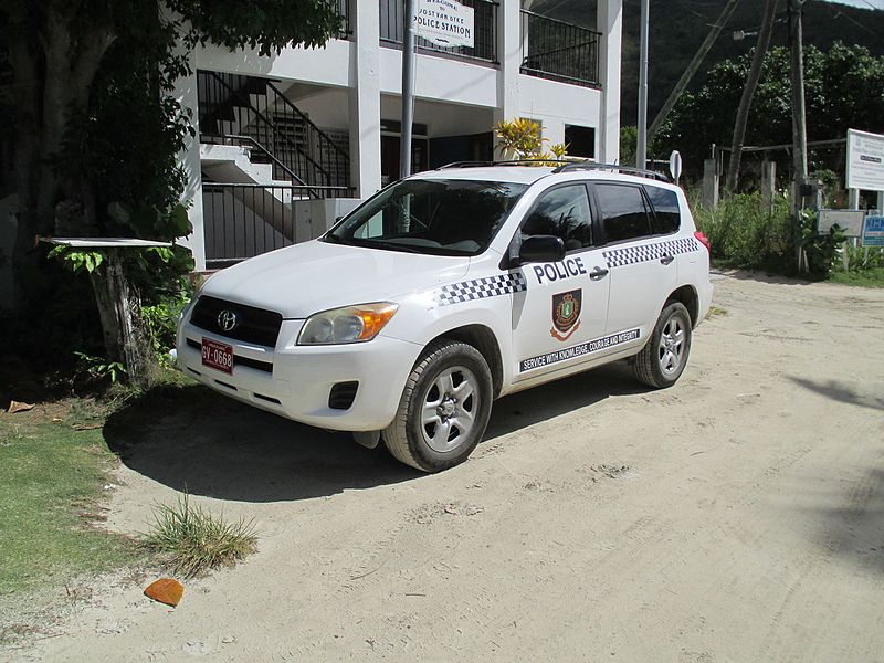 File:British Virgin Islands — Jost van Dyke — police automobile.JPG