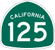 State Route 125 marker