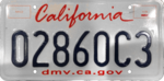 Californian truck license plate, 12345A0.png