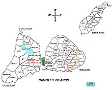 Ang mga isla, munisipalidad ug mga barangay sa Camotes