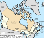 Karta över Kanada 1874-1876