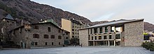 The New Parliament of Andorra, headquarters of the General Council since 2011, next to Casa de la Vall Casa de la Vall, Andorra la Vieja, Andorra, 2013-12-30, DD 03.JPG