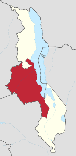 Malawin Keskisen alueen sijainti