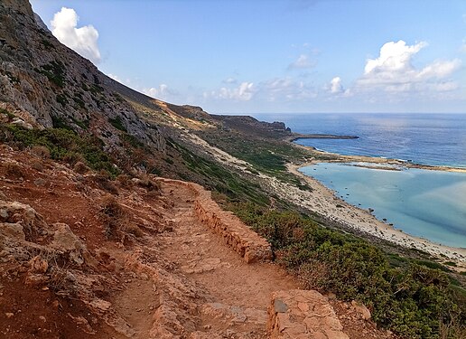 Balos beach trail, Crete, Greece