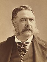 Sepia photographic portrait of Chester A. Arthur