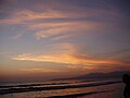 Cirri al crepuscolo sulla spiaggia di Puerto Vallarta