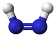 Ball and stick model of diazene ((Z)-diazene)