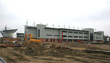 Das Stadion kurz vor der Fertigstellung (April 2008)