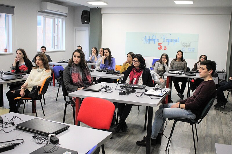 File:Collaboration with Armenian Education Foundation at WMAM office, December 2018 01.jpg