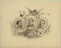 Commemorative portrait of the aeronauts Charles Renard, Dupuy de Lôme, and Arthur Krebs, inventors and military officers who collaborated for the success of the First fully controlled free-flight on August 9, 1884 at Chalais-Meudon near Paris.