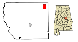 Location of Goodwater, Alabama