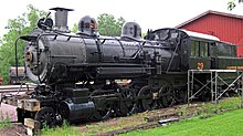 Copper Range #29, a 1907 ALCO steam locomotive (2-8-0), on display at the Mid-Continent Railway Museum. Copper Range - 29 steam locomotive (2-8-0) & tender.jpg