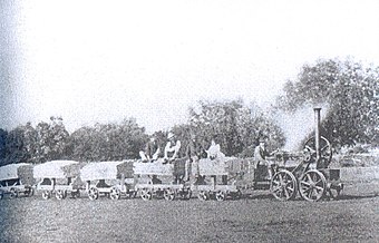 Coprolite train between Meldreth and Whaddon, ca 1880