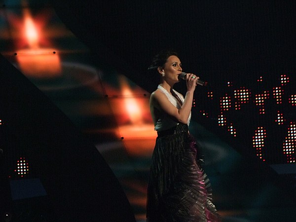 Csézy during a rehearsal before the second semi-final