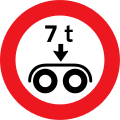 C36: Verbot für Fahrzeuge über angegebene tatsächliche Doppelachslast