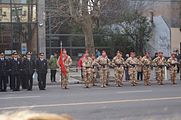 Español: Desfile civico militar sobre la Av. Luro, Mar del Plata, Argentina