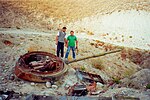 Destroyed turret of a T-72 in Tajikistan.jpg