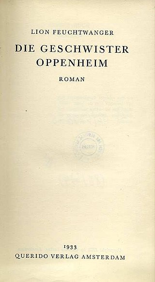 <i>The Oppermanns</i> 1933 novel by Lion Feuchtwanger