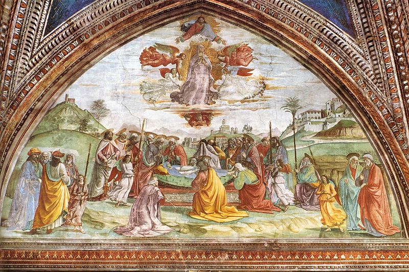 File:Domenico Ghirlandaio - Death and Assumption of the Virgin - WGA8844.jpg