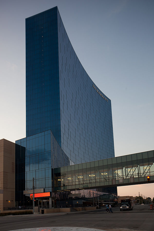 JW Marriott Indianapolis houses the most hotel rooms in the city, with 1,005.