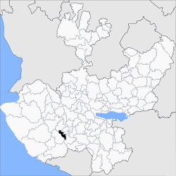 Vị trí của đô thị trong bang Jalisco