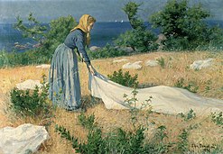 En mors omsorg (1891) och Tvätt på tork (1896).