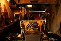 A car in a recreated garage at the Royal BC Museum