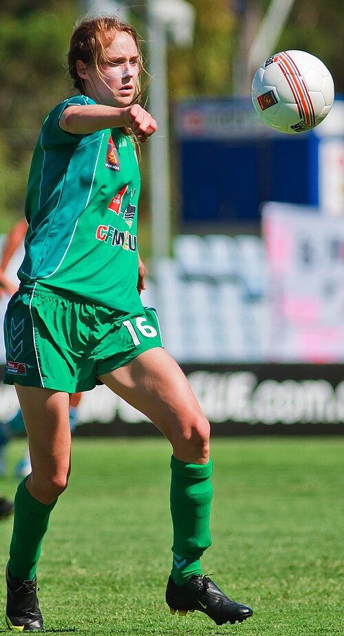 Perry playing for Canberra United in 2009