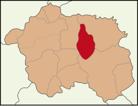 Map showing Beylikova District in Eskişehir Province