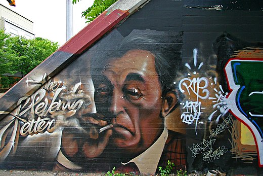 Graffiti op een muur in de Estoria Street Tunnel in Atlanta, Georgia